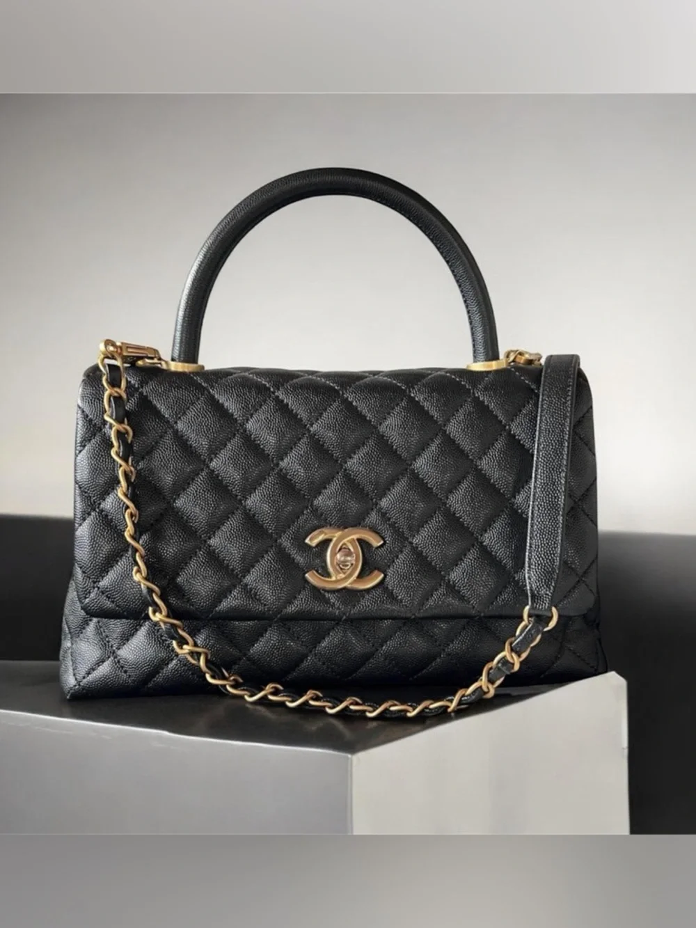 🆕 Coco Chanel Top Handle Caviar COA READY